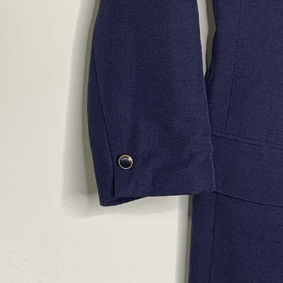 Karen Scott Blazer Jacket Womens 14 Lined Black Pockets Shoulder Pads One Button - Picture 8 of 9